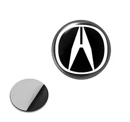 Наклейка з логотипом Acura для автоключів d=15 мм Пластикова об'ємна (Завод)