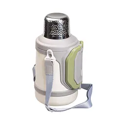 Термос для туризму Vacuum Cup 1,5 л з фліп кришкою та складаними ручками, сірий Yiwu HP-14-21W - мініатюра 10