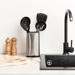 Органайзер для кухонного приладдя МВМ My Home, нержавіюча сталь (KP-66 SS/BLACK) - мініатюра 3