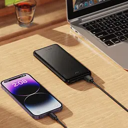 Зовнішній акумулятор Hoco J153 Stability 10000mAh 10W Black [152065] - мініатюра 6