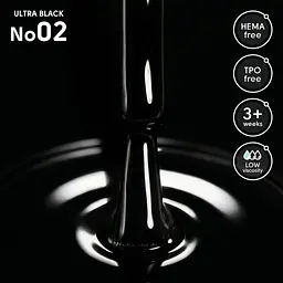 Гель-лак Shelly 02 Ultra Black 12 мл - мініатюра 2