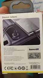 Автомобільний зарядний пристрій Baseus 65 W Dual Quick Charger з екраном type-c + usb - мініатюра 6