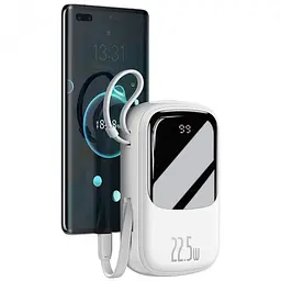 Зовнішній акб Baseus Qpow Digital Display (With Type-C Cable) 20000mAh PPQD-I02 білий - мініатюра 3