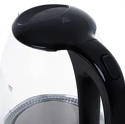 Скляний електрочайник Mesko MS 1302 Black, 1,7 л, 2200 Вт, з LED-підсвіткою, прихований нагрівальний елемент, чорний - мініатюра 3