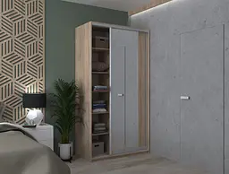 Шафа-купе Doros Сіті Лайт 1 ДСП/1 дзеркало 120х45х225 см Дуб Cонома (42002033) - мініатюра 5
