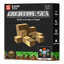 Магнітний конструктор Same Toy Creative Set Wood 20 ел. (MCRAFT-1711-SM)