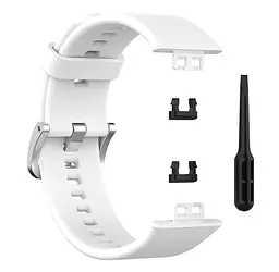 Силіконовий ремінець Primolux для смарт-годинника Huawei Watch Fit (TIA-B09) White - мініатюра 4