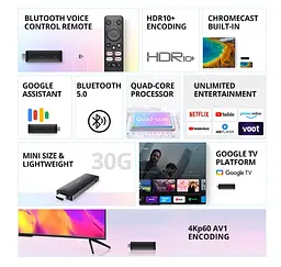 Медіаплеєр Андроид приставка Realme Smart TV Box Stick TV 4K EU Android 11 2/8Гб - мініатюра 6