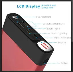 Зарядний пристрій Power Bank Elefull 30000mAh PB-HOUMI-1W - мініатюра 8