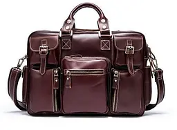 Дорожня сумка-портфель 14776 Vintage Vintage бордова