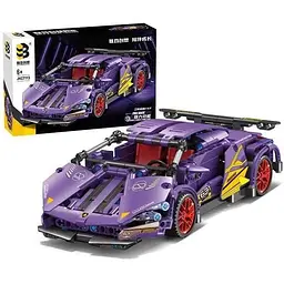 Конструктор A-Toys Автомобіль 470 деталей гумові шини інерційний механізм JKC7113