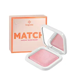 Рум'яна запечені перламутрові Bogenia Match Radiant Baked Blush (BG633), 001 Світло-рожеві