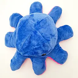 М'яка іграшка Восьминіг перевертень двосторонній веселий сумний Mood Octopus 20 см UKC малиново/синій - мініатюра 4