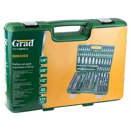 Набір насадок торцевих і біт Grad 1/4", 3/8", 1/2" 171 шт (TR6004305) - мініатюра 6