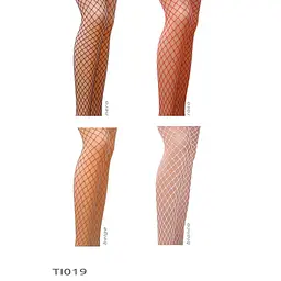 Колготки у сіточку без виділених трусиків Passion TI019 nero (fishnet) типу Кабаретка 1/2 - мініатюра 3