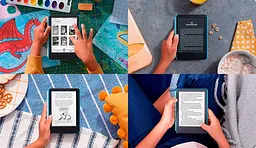 Електронна книга Amazon Kindle Kids 11th Gen 2022 Ocean Explorer, 16 ГБ, дисплей 6 E Ink Carta, антиблікове покриття, сенсорний екран, підсвічування, Bluetooth/Wi-Fi, веб-браузер, словник, 300 dpi, блакитна - мініатюра 4