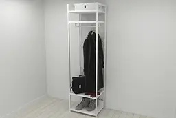 Шафа Гардероб Уні секція 2 серії Конект Ferrum-decor 220x60x50см Білий метал ДСП Білий 32 мм (FRD-104543) - мініатюра 6
