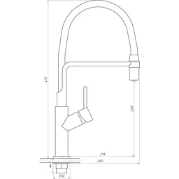 Змішувач для кухні Globus Lux DENVER Flex GDF-32-00-01 - мініатюра 4