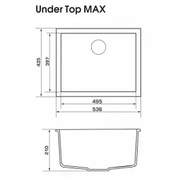 Мийка кухонна GRANADO UNDER TOP MAX marron (gr3006) - миниатюра 6