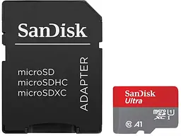 Карта пам'яті SanDisk Ultra microSDXC UHS-I A1 + SD adapter 64 GB (SDSQUAB-064G-GN6MN)