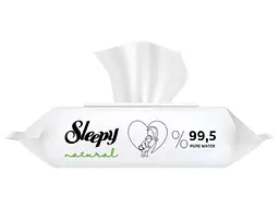 Вологі серветки для дітей Sleepy Naturаl Baby 60 шт. Безпечні серветки для немовлят. - мініатюра 3