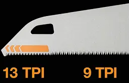 Пила Fiskars PowerTooth 9 TPI ручна 380 мм (1062930) - мініатюра 4