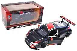 Іграшкова машинка гоночна Audi R8 LMS 1:24 Автопром світлозвукові ефекти металева 68262A(B), кор. 24,5x12см
