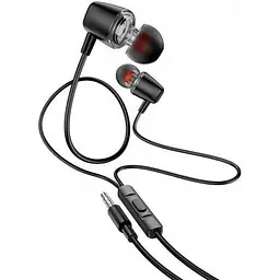 Навушники з мікрофоном вставні Hoco M107 Discoverer universal earphones фіолетові 6931474794581 - мініатюра 2