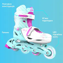 Роликові ковзани Neon Inline розмір 30-33 бірюзові (NT07T4) - мініатюра 6
