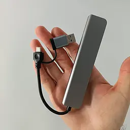 USB концентратор 8 в 1/USB хаб з 4 USB-портами, Type-C порт, TF/SD-картридер, аудіо вихід - мініатюра 10