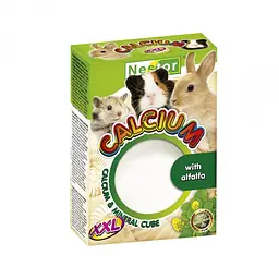 Мінеральний камінь для гризунів Nestor Calcium XXL з люцерною 100 г 0608/OGW-XLL