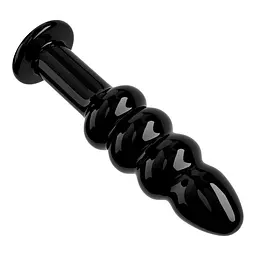 Скляний фалоімітатор 5.5 GLASS ROMANCE CZARNY LOVETOYS 66-LVGS15 100435 - мініатюра 3