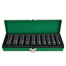 Комплект головок дюймових ударних довгих 1/2" 7/16-1" 10од. Toptul hoz0007647 - мініатюра 1
