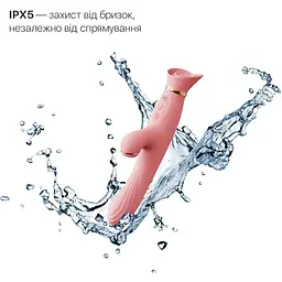 Вібратор з підігрівом та вакуумною стимуляцією клітора Zalo - ROSE Vibrator Strawberry Pink - мініатюра 5