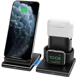 Підставка для швидкого бездротового зарядного пристрою Seneo 3-в-1 для Apple PA191B 7.5 Вт