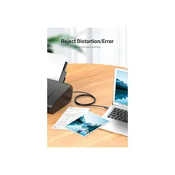 Кабель для принтера USB 2.0 AM/BM 1.0m 480Mbps PVC black Vention (COQBF) - мініатюра 4