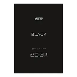 Папір кольоровий ZiBi Kids Line Black А4 двусторонній 14 аркушів 7 кольорів (ZB.1909-01)