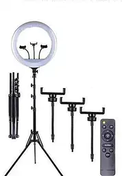 Кільцева LED лампа 45см 55W з пультом та Штатив 2м кільцеве світло Ring Light RL-18 - мініатюра 2