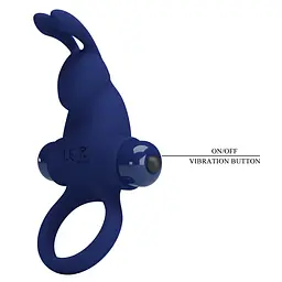 Ерекційне кільце Pretty Love Vibrant Penis Ring 11.3 см синій - мініатюра 4