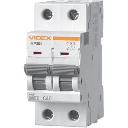 Автоматичний вимикач  Videx Resist RS6 2п 40А 6кА С (VF-RS6-AV2C40)