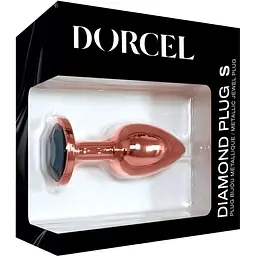 Металева анальна пробка Dorcel - Diamond Plug Rose Gold із прикрасою у вигляді кристалу S - мініатюра 5