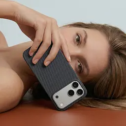 Чехол ArmorStandart BlackIcon Aramid Twill MagCase для Apple iPhone 17 Pro Max Black (ARM90150) - мініатюра 9