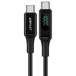 Кабель для передачі даних C6-03 Type-C to Type-C 100W Digital Display (2 m) Black Acefast teh0030042