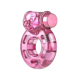Ерекційне кільце Baile Cock Ring Bear 4.5 см рожевий - мініатюра 2
