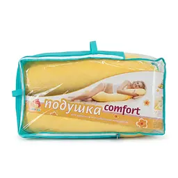 Подушка для вагітних і годування Лежебока Comfort рогалик 170 см велюрова Жовта - мініатюра 3