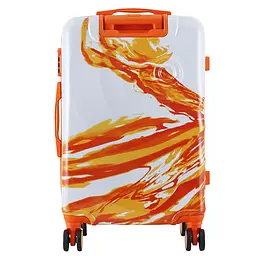 Валіза середня Semi Line T5655-2 24 дюйми Polycarbonate/ABS 4 подвійні колеса Білий з помаранчевим принтом - мініатюра 4