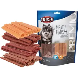 Ласощі для собак Tixie PREMIO 4 Meat Bars 4 x 100 г (курка, качка, баранина, лосось) - мініатюра 8