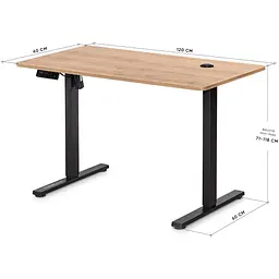 Стіл Mealux PowerDesk Energy Mahogany з електрорегулюванням висоти (EVO-201 Energy Mahogany/B) - мініатюра 3