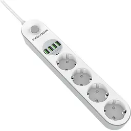Мережевий фільтр-подовжувач ProLogix SE-4432W Premium 4 розетки 4xUSB 2 м