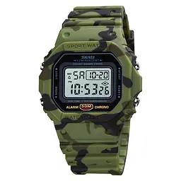 Наручний годинник чоловічий Skmei 1628 Army Green Camo, 1628CMGN (12266)